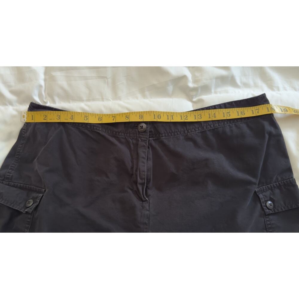 J Jill Black Vintage 100% Cotton Cargo Shorts Size 18 - Picture 5 of 7